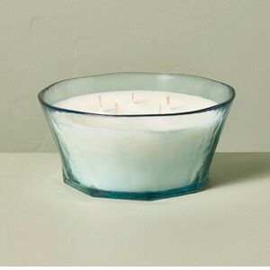 Hearth & Hand Blue Glass 5-Wick Sun & Citron Decorative Candle NWT